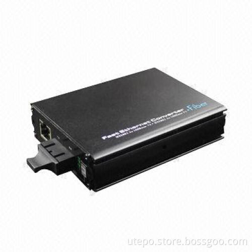 10/100M Fast Ethernet Fiber-optic Media Converter, Extender Transceiver, FTTH Single Mode SC